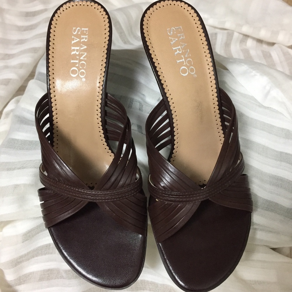 Slip on wedge sandal